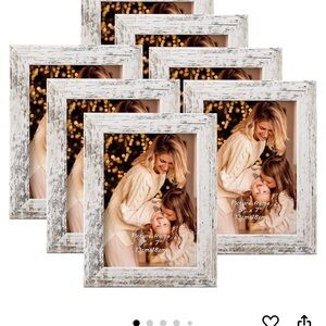 Rustic White Picture Frame Set